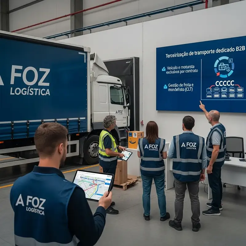 Equipe de logística planejando rotas em um mapa digital, simbolizando gestão de frota.
