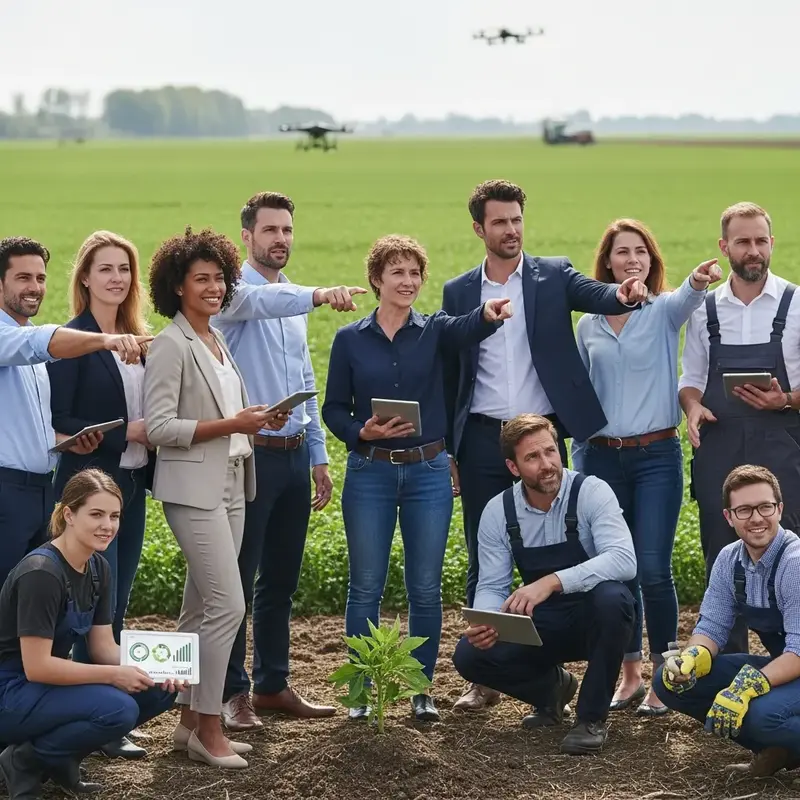 Mãos de agricultores trabalhando em solo fértil, simbolizando os valores de confiança e trabalho no agronegócio.