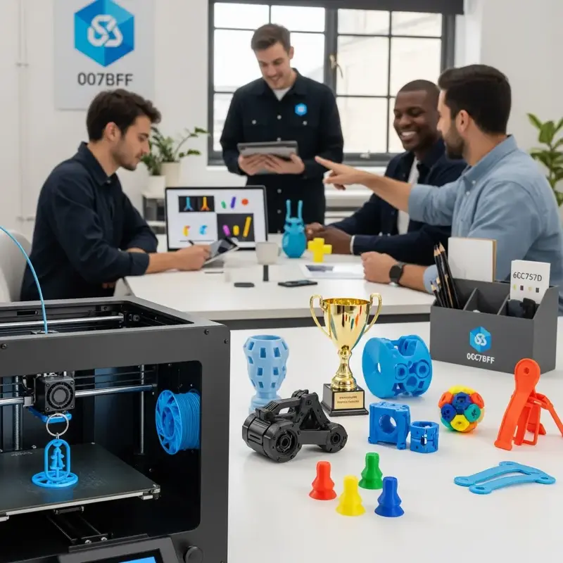 Engrenagens impressas em 3D simbolizando precisão e inovação tecnológica