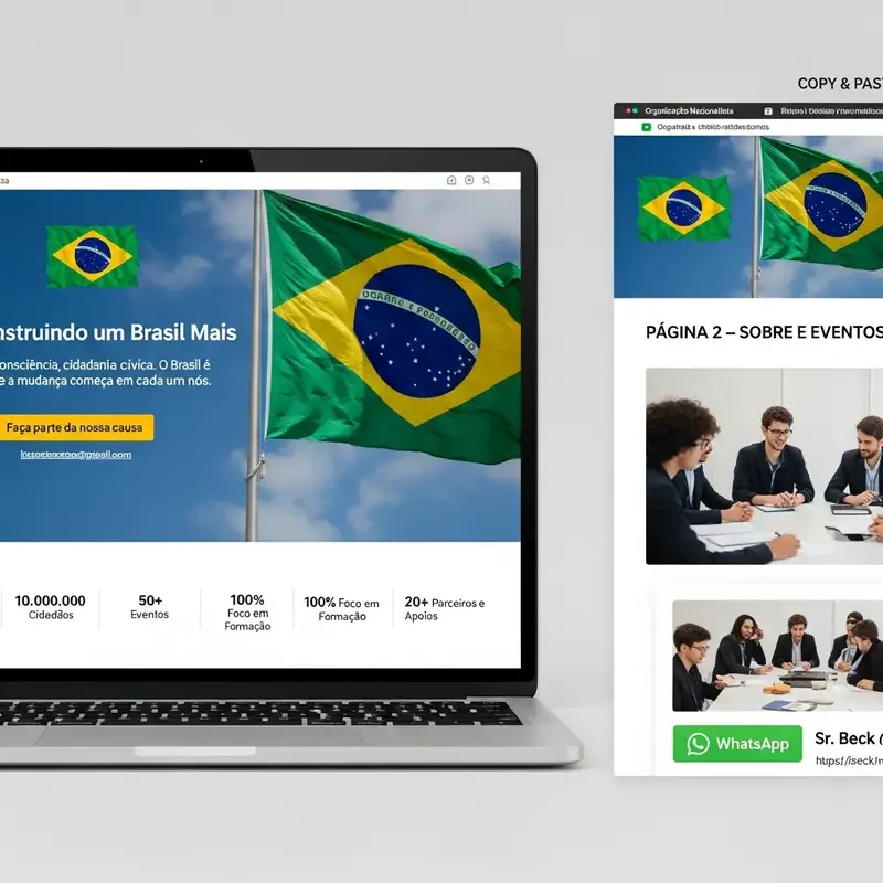 Pessoas de diversas idades participando de um evento cívico.