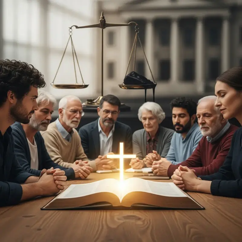 Imagem ilustrativa de uma balança da justiça em equilíbrio, simbolizando a busca por equidade e integridade no sistema judicial.