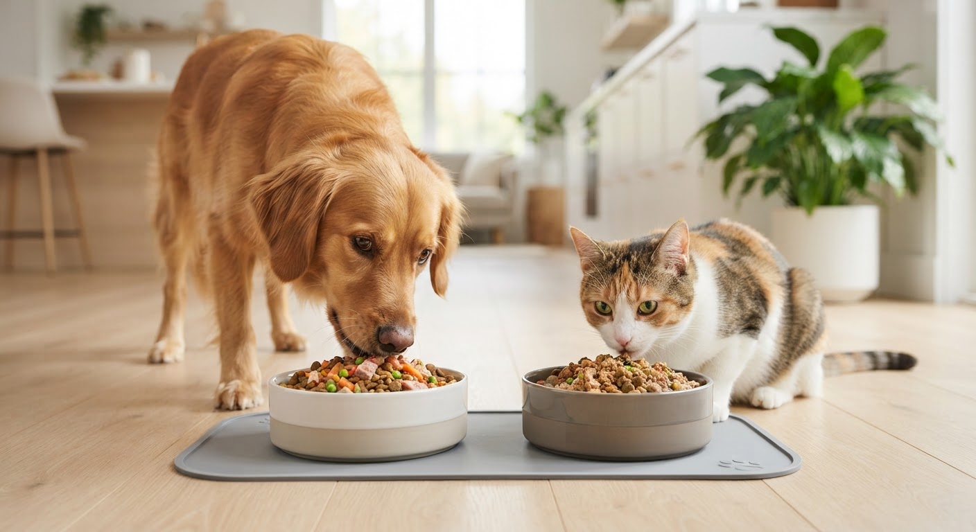 Veterinário avaliando a nutrição correta de um cão de estimação