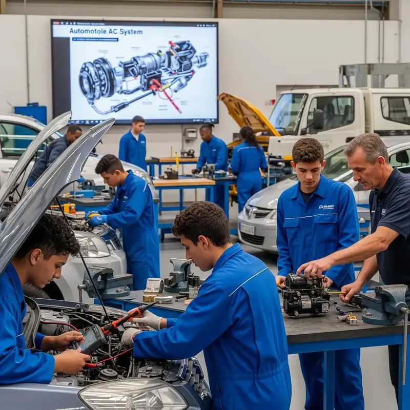 Capacite-se em manutenção de ar-condicionado para carros e caminhões. Expertise que impulsiona sua carreira.