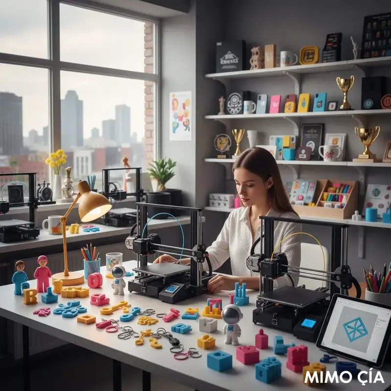 Impressora 3D em funcionamento criando um objeto personalizado
