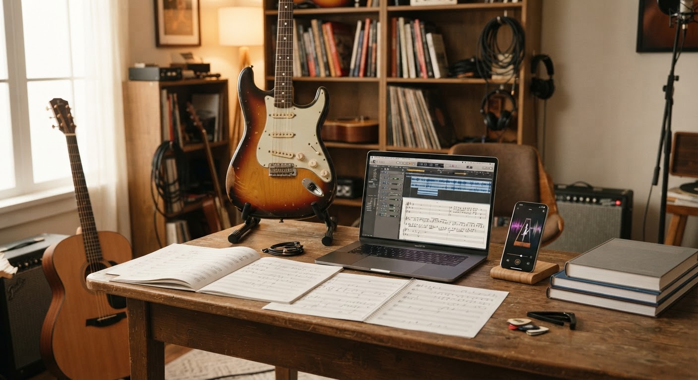 Domine a Guitarra, Violão, Harmonia, Improvisação e Teoria Musical com Cursos Práticos e Livros Didáticos