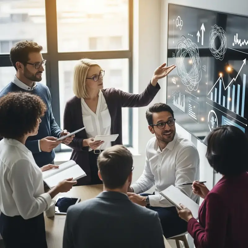 Equipe da Catalisa em reunião estratégica, simbolizando colaboração e expertise em gestão de reputação.