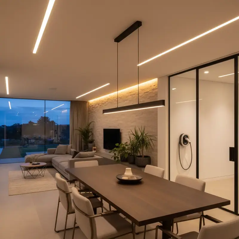 Eletricista trabalhando em painel elétrico residencial