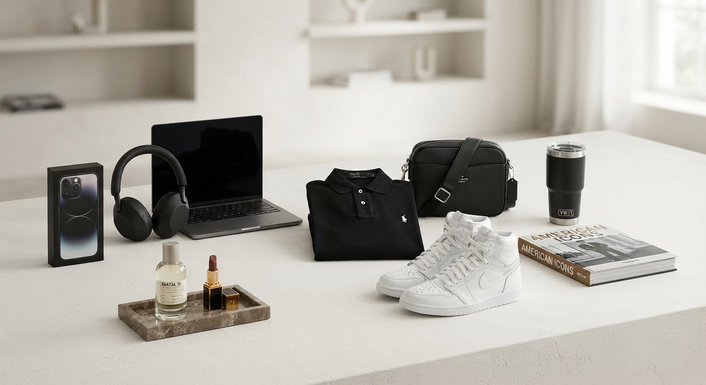 Premium electronics gadgets modern setup