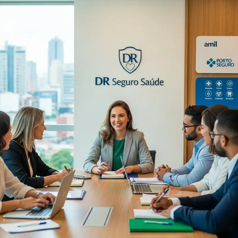 Duas pessoas em reunião, simbolizando consultoria e planejamento.