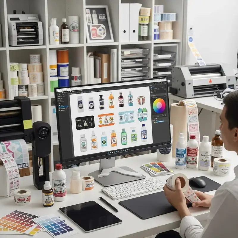 Conjunto de embalagens com identidade visual coesa, mostrando diferentes produtos da mesma linha.