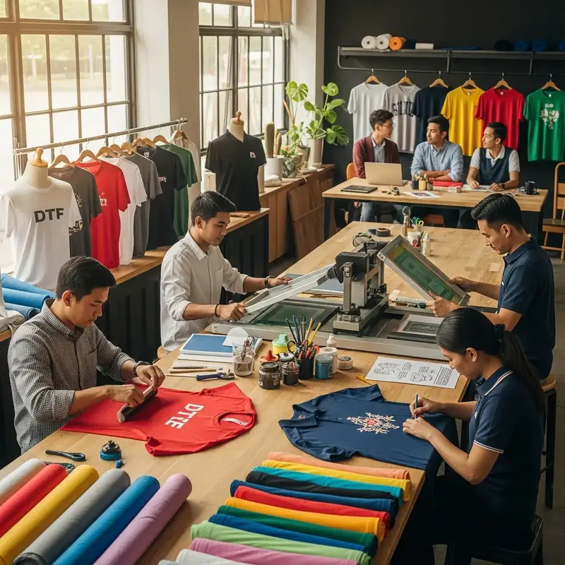 Pessoa vestindo camiseta casual de algodão em ambiente descontraído