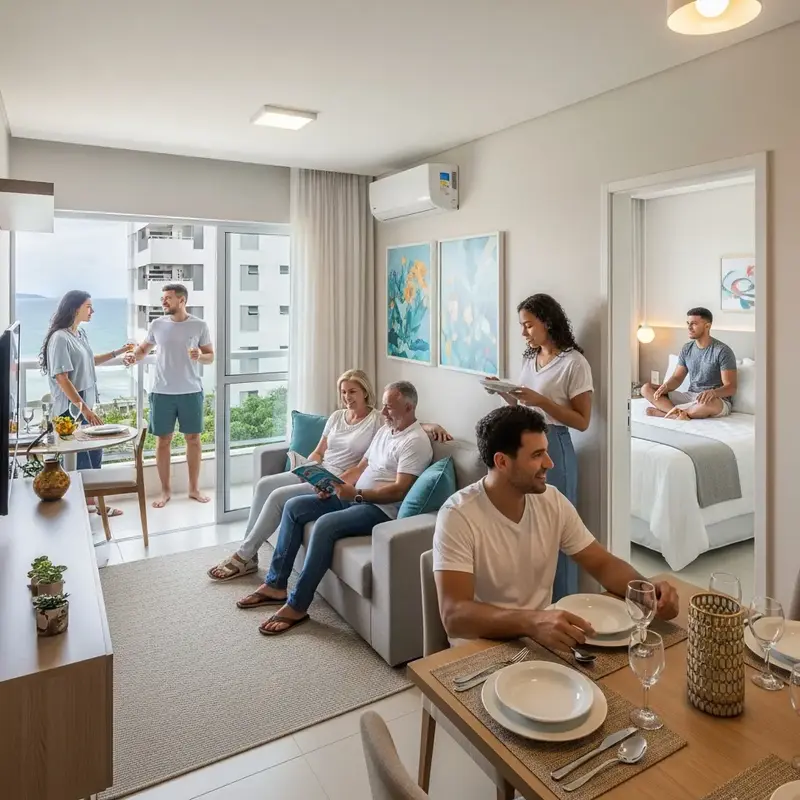 Banheiro moderno com box de vidro e pia elegante