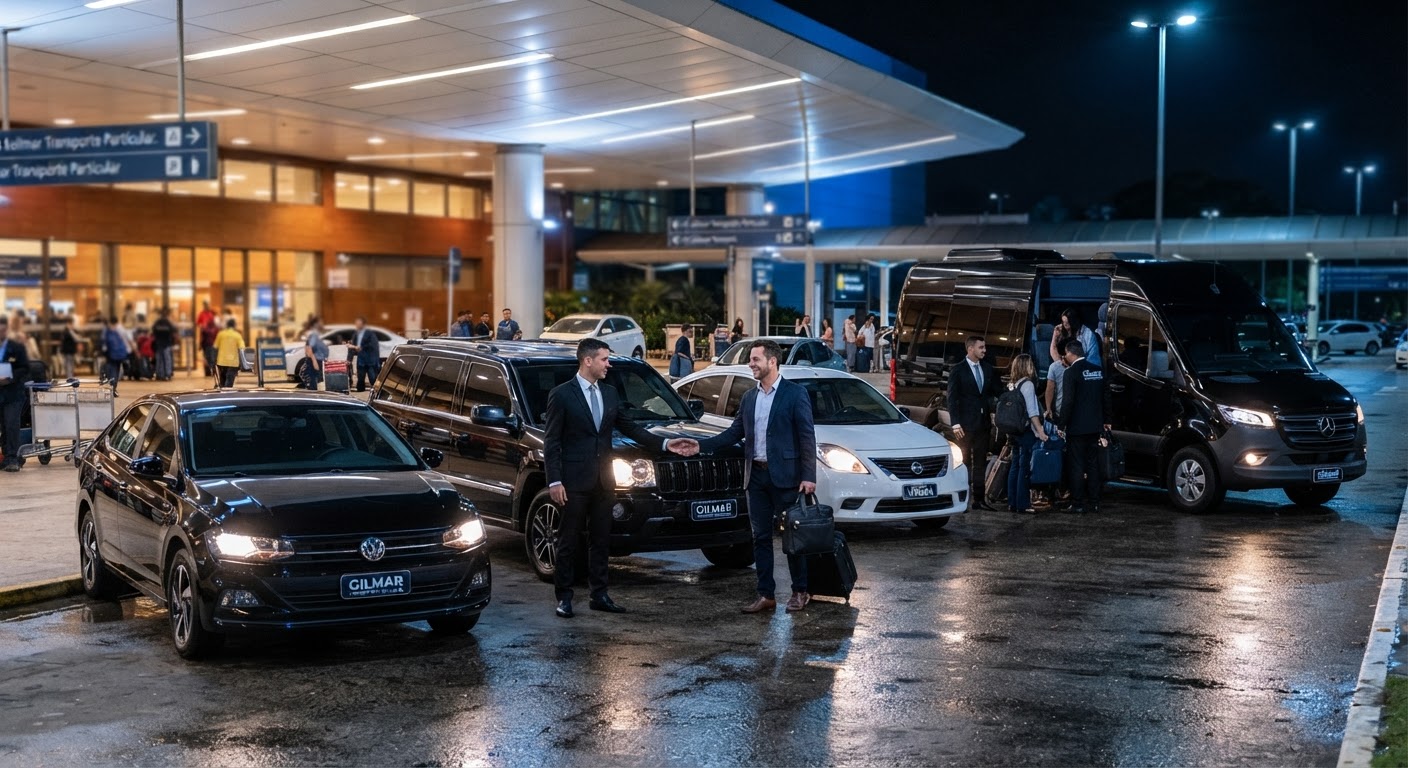 Sedã Nissan Versa branco moderno estacionado na área de embarque prioritário aguardando passageiro