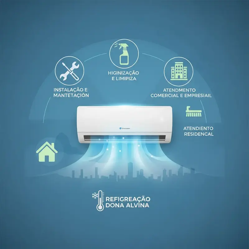 Técnico instalando unidade interna de ar-condicionado split